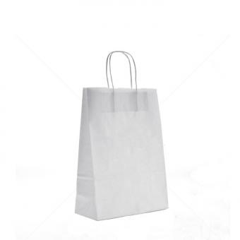 Custom Luxury Recycled Flat White Paper Bag For Packaging Gift