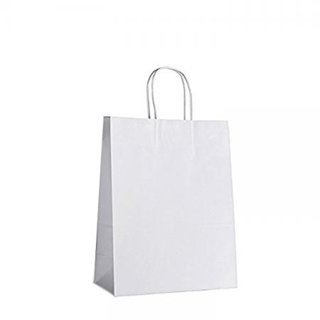 Custom Luxury Recycled Flat White Paper Bag For Packaging Gift