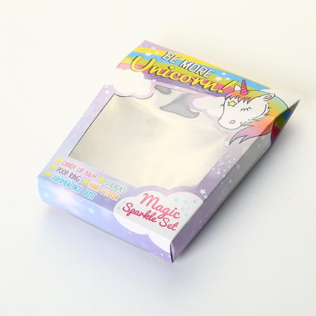 Fancy printing empty chocolate candy gift box with PVC clear window