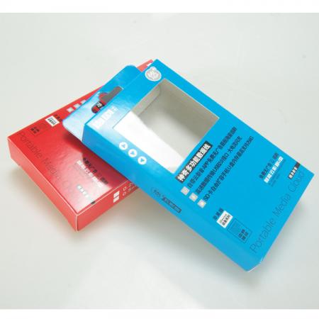 pet paper packaging box with pvc window