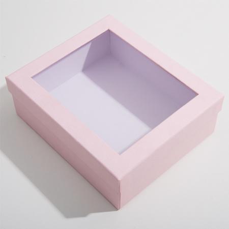 Colorful Printing Folding Gift Box Clear Paper Packaging Box with Window