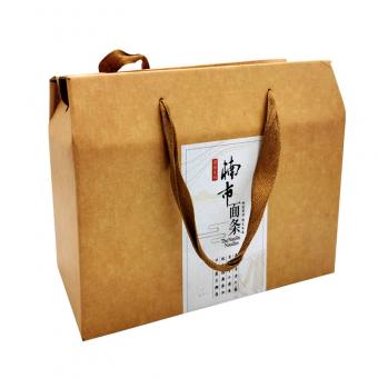 Custom Logo corrugated Kraft Gift Paper Packaging Box With Handle