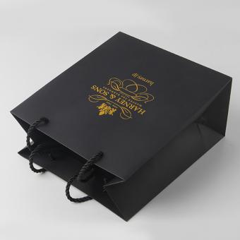 Custom design luxury brand shopping paper bags with logos