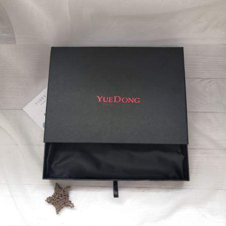 Black Small Custom Logo Luxury Brand Gift Box Packaging With Ribbon