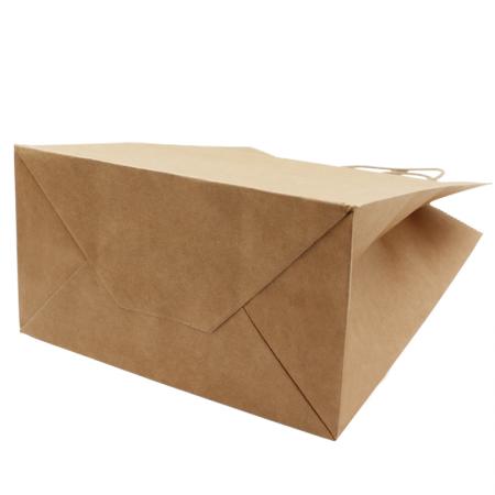 Customization Printed Brown Kraft Shopping Paper Bag With Handles