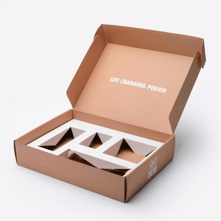 Custom Printing Recycled Kraft Corrugated Packaging Cosmetics Bottle Tray Carton Paper Box Package