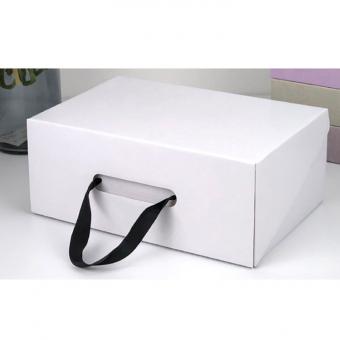 Wholesale Black Shoe Box For Adults And Children Bandbox Packaging With Handle Corrugated Board Box