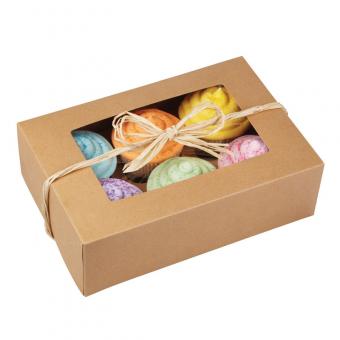 Brown Kraft Paper Packaging Designs Display Cake Bakery Gift Boxes With Window 4X4X2.5