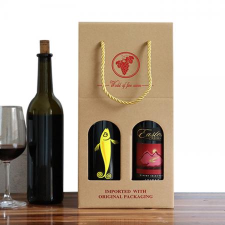 Custom 3 2 1 Bottle Wine Beer Carrier Corrugated Paper Packaging Wine Gift Box