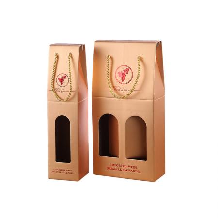 Custom 3 2 1 Bottle Wine Beer Carrier Corrugated Paper Packaging Wine Gift Box