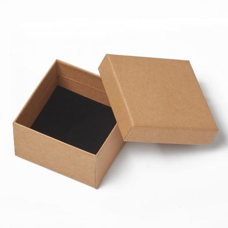 Wholesale Luxury Custom Logo Brown Kraft Paper Jewelry Box
