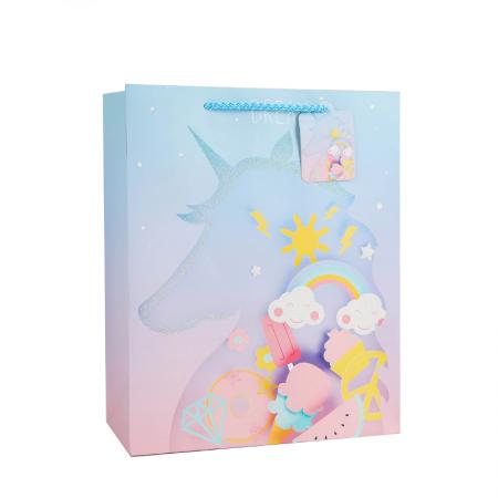 Merry Christmas paper gift bag with handles wholesale