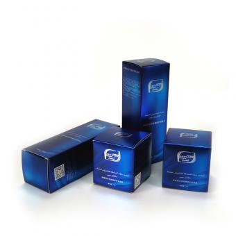One-stop service Luxury blue cosmetic packaging paper gift box set