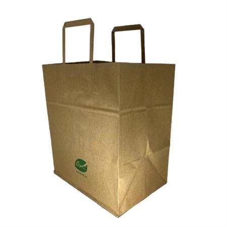 shopping kraft brown paper bags with handles