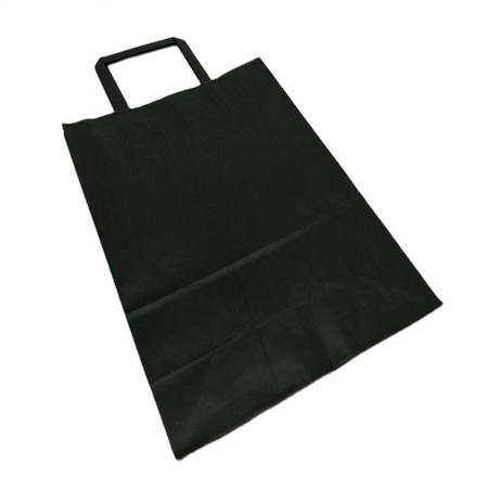 Professional custom pure color brown paper bag shopping bag