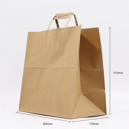 Durable Brown Kraft Paper Bags, Custom Size And Print Logo