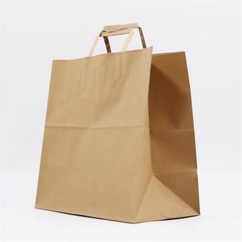 Brown or White Paper food Bags/paper shopping bag/Durable Kraft Paper Bags, Accept custom size and print logo