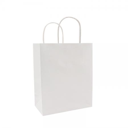 Wholesale Design Custom Exquisite White Kraft Paper Bag